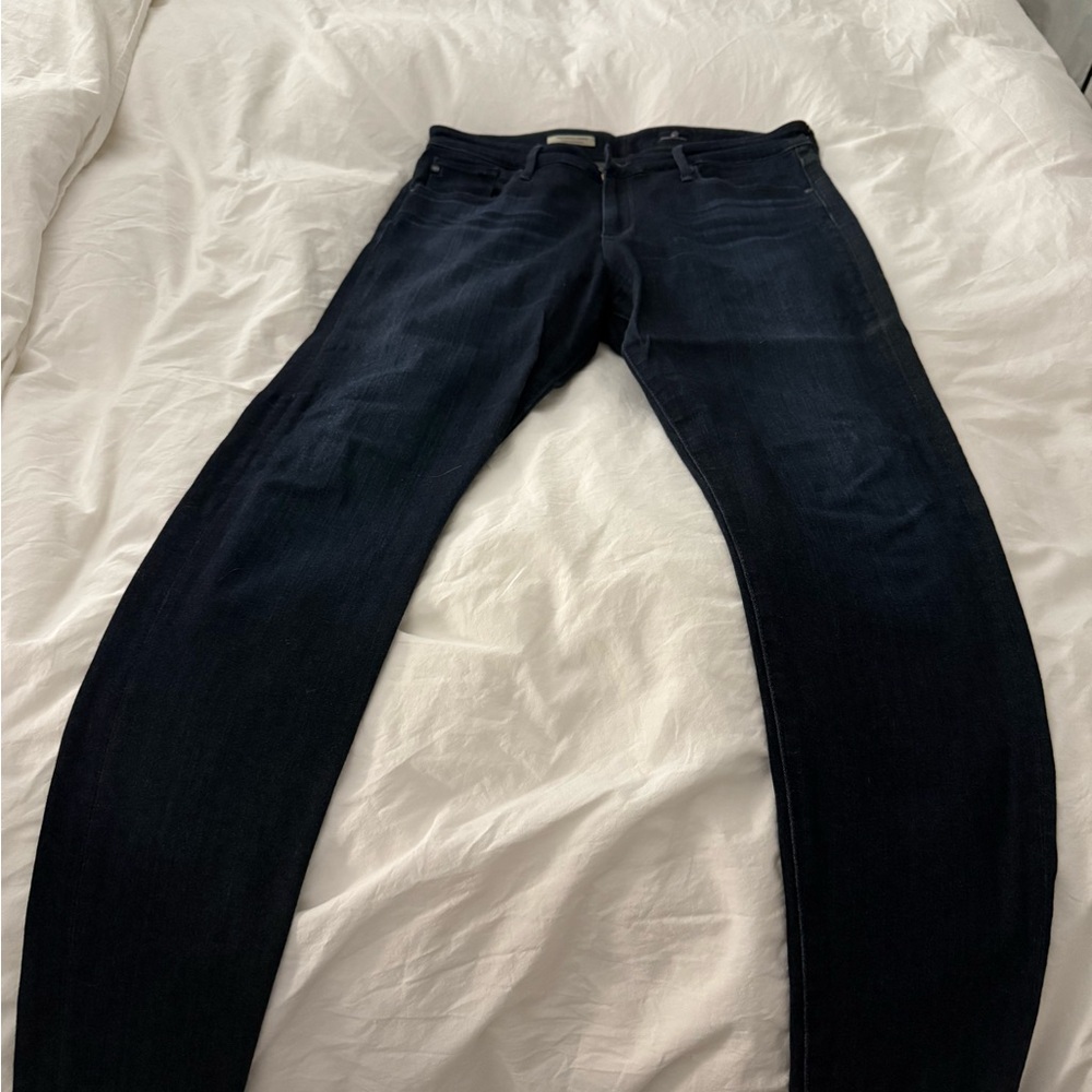 AGolde high rise skinny jeans dark wash size 32